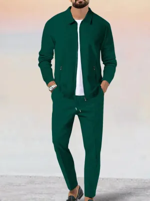 Athleisure Soft Waffle Jacket Set (Live Only)