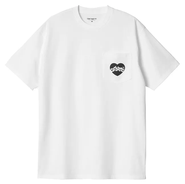 Carhartt WIP Mens S/S Amour Pocket T Shirt White Black