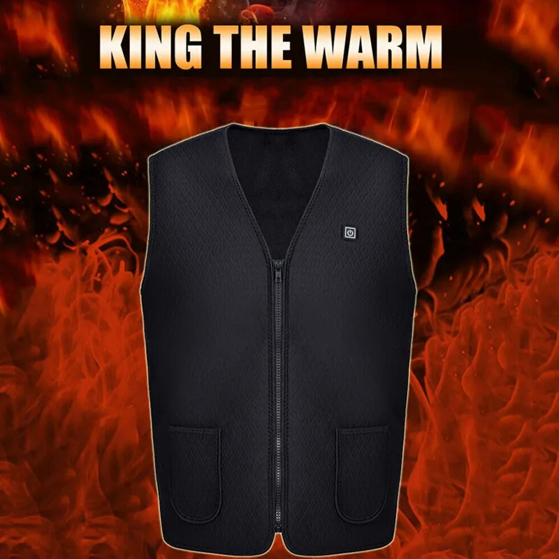 Electric Heated Vest Jackets Warm Up Heating Warmer for Winter Outdoor Skiing TC21