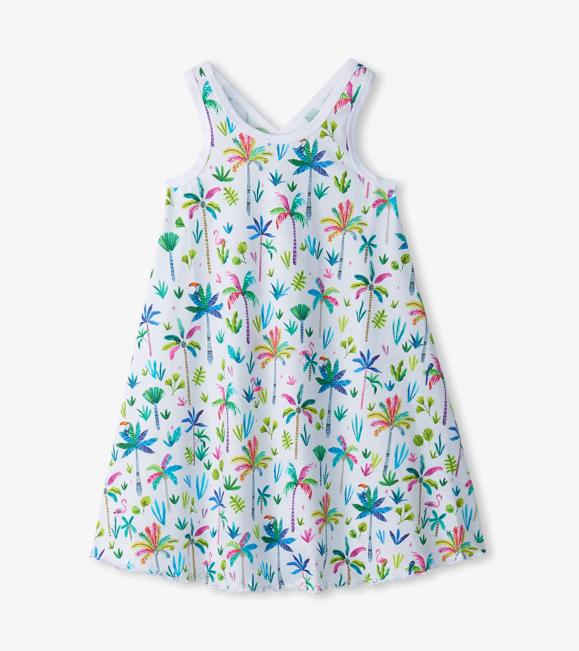 Hatley-Rainbow Palms Trapeze Dress